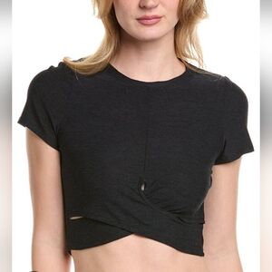 BEYOND YOGA Featherweight Under Over Cropped Tee